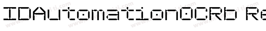 IDAutomationOCRb Regular字体转换